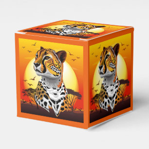 Cheetah African Feline Wild Animal Favour Box