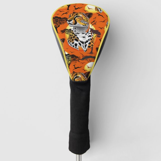 Cheetah African Feline Wild Animal Golf Head Cover (Front)