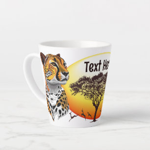 Cheetah African Feline Wild Animal Latte Mug