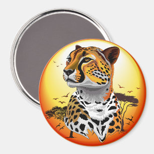 Cheetah African Feline Wild Animal Magnet