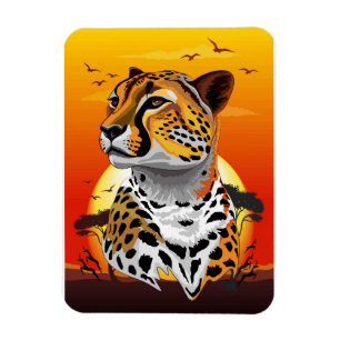 Cheetah African Feline Wild Animal Magnet