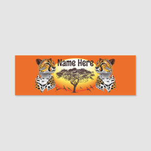 Cheetah African Feline Wild Animal Name Tag