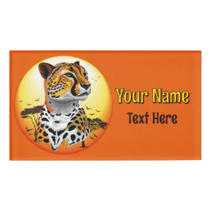 Cheetah African Feline Wild Animal Name Tag