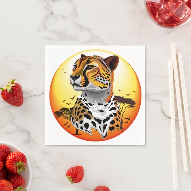 Cheetah African Feline Wild Animal Napkin (Insitu)