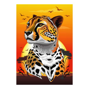 Cheetah African Feline Wild Animal Photo Print