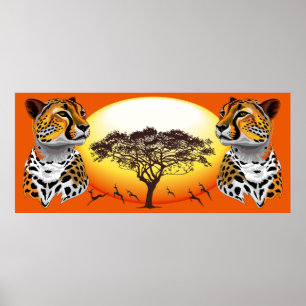 Cheetah African Feline Wild Animal Poster