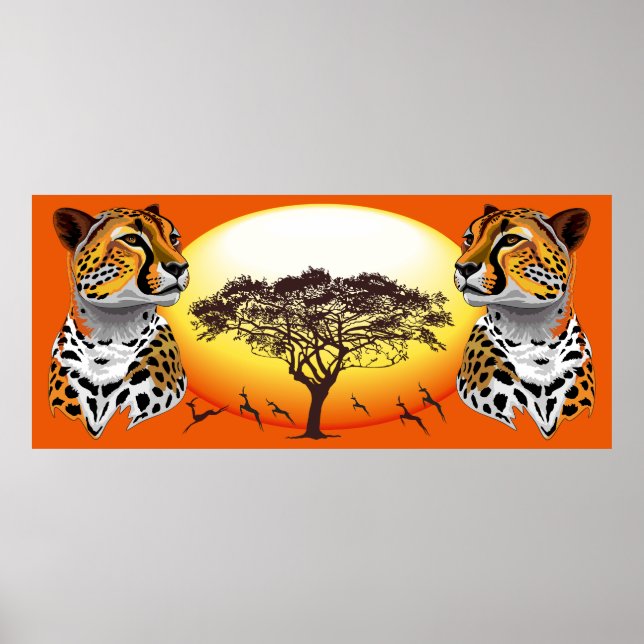 Cheetah African Feline Wild Animal Poster (Front)