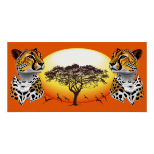 Cheetah African Feline Wild Animal Poster