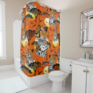 Cheetah African Feline Wild Animal Shower Curtain