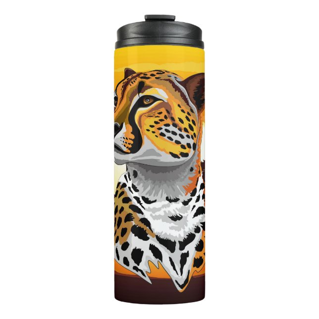 Cheetah African Feline Wild Animal Thermal Tumbler (Front)