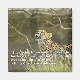 CHEETAH AND BUTTERFLY MAGNET