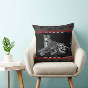 Cheetah and Cubs Cushion