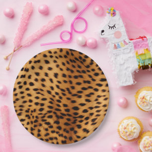 Cheetah Animal Fur Paper Plate
