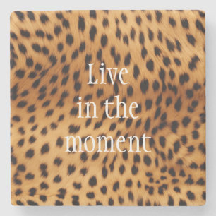 Cheetah Animal Fur Stone Coaster