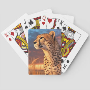 Cheetah Animal Nature Majestic Wild Playing Cards