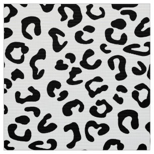 Cheetah Animal Print in Black and White Fabric