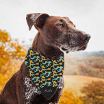 Cheetah Animal Print Teal Script Name Pet Bandanna<br><div class="desc">Cute Pet Name Bandanna with Animal Print</div>