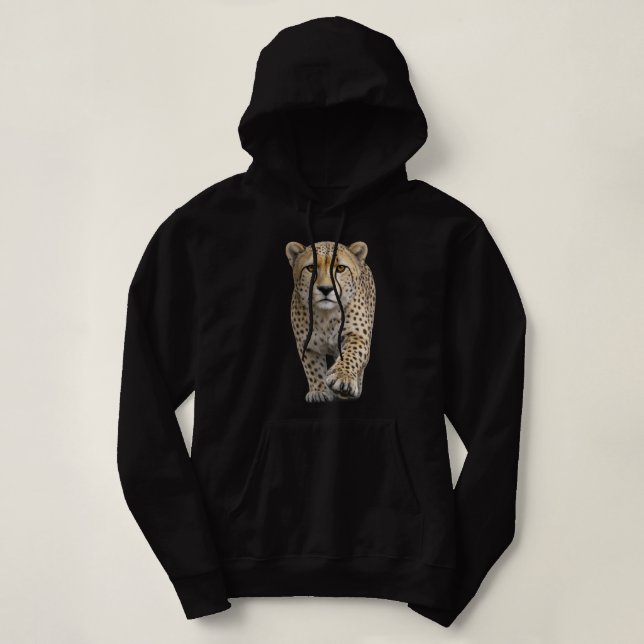 Cheetah Approaching Hoodie (Design Front)