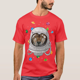 Cheetah Astronaut Animal Deep In Space Cosmic Univ T-Shirt