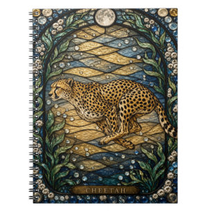 Cheetah Baked Plain Illumina Stained Glass Notebook