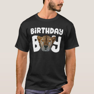 Cheetah Birthday Boy Party Animal Kids Boys Cheeta T-Shirt