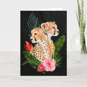 Cheetah Bouquet Card