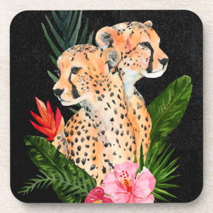 Cheetah Bouquet Coaster
