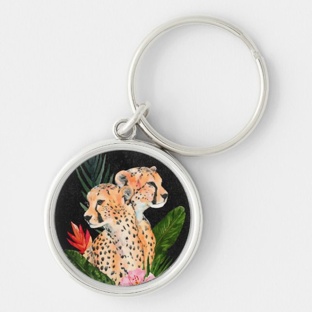 Cheetah Bouquet Key Ring (Front)