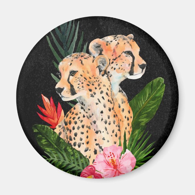 Cheetah Bouquet Magnet (Front)
