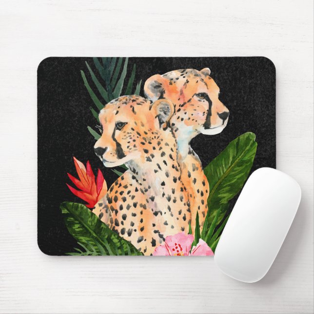 Cheetah Bouquet Mouse Pad (With Mouse)