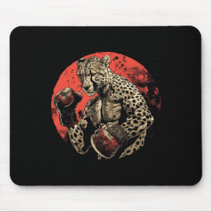 Cheetah Boxer Fighter Boxing Mouse Pad