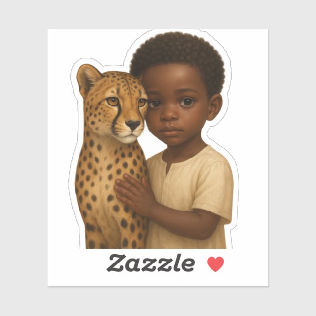 Cheetah & Boy: Bond of the wild and innocent (Sheet)