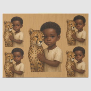 Cheetah & Boy: Bond of the Wild and Innocent Tissue Paper