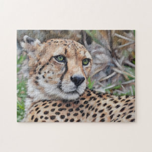 Cheetah Cat Wild Art Nature Puzzle
