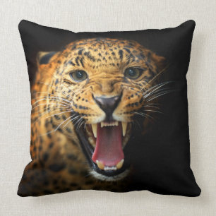 Cheetah Cat Wildlife Throw Pillow