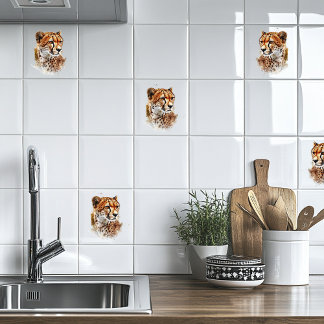 Cheetah ceramic tile