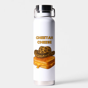 Cheetah Cheese Funny Grilled Cheese Cowboy Hat Water Bottle