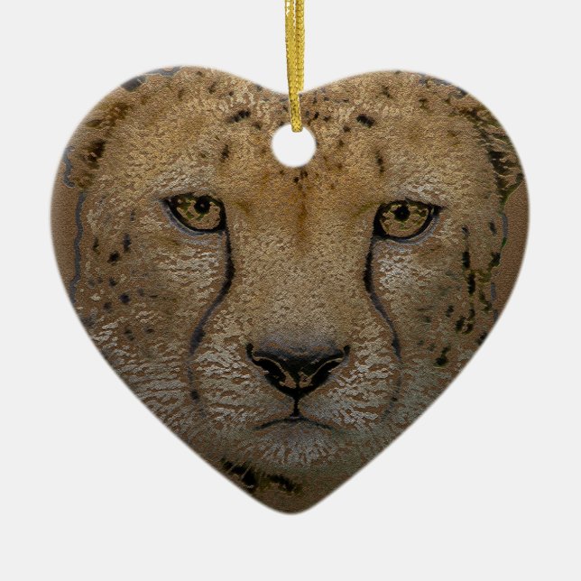 Cheetah Christmas Ornament (Front)
