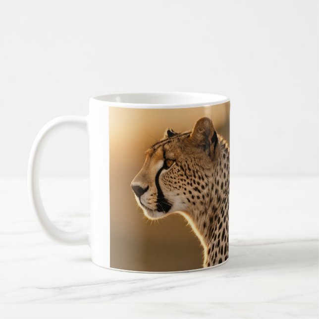 Cheetah coffee mug african animal wildlife big cat (Left)