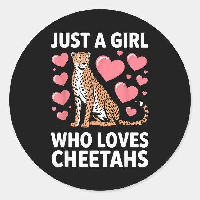 Cheetah Costume For Women Girls African Cheetah Lo Classic Round Sticker (Front)