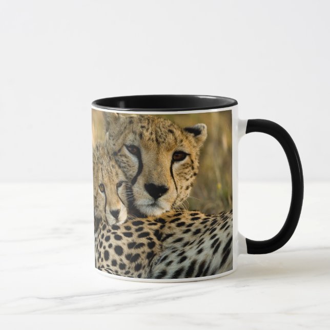 Cheetah Cub Snuggling with its Mum Mug (Right)