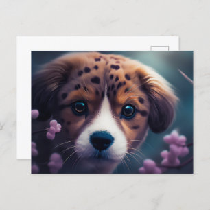 Cheetah Dog Postcard