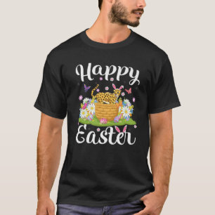 Cheetah Easter Egg Hunting Floral Cheetah Easter S T-Shirt