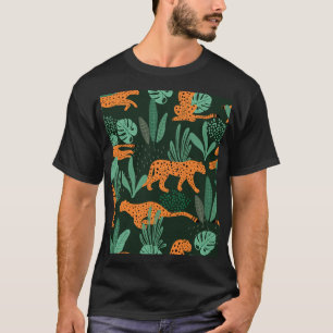 Cheetah Exotic: Tropical Summer Seamless. T-Shirt