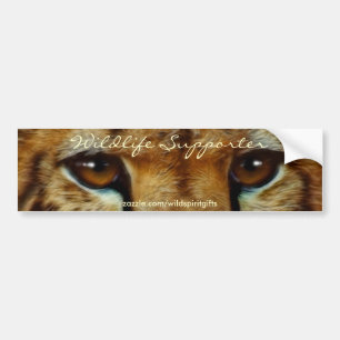 CHEETAH EYES Wildlife Supporter BUMPER STICKER
