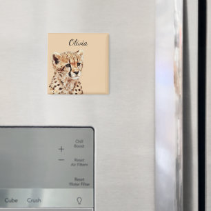 Cheetah Face Personalised Magnet