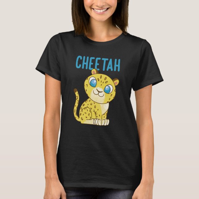 Cheetah Fastest Cat Cheetah T-Shirt (Front)