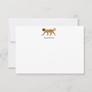 Cheetah Flat Notecard