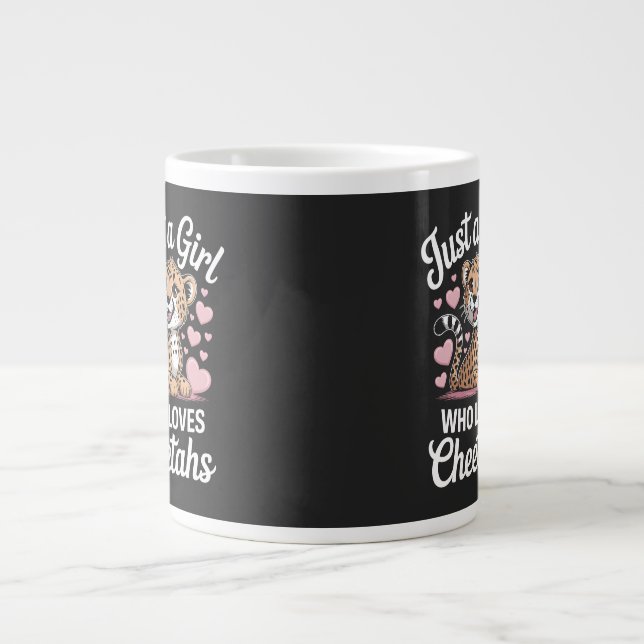 Cheetah Funny Quote  Large Coffee Mug (Front)