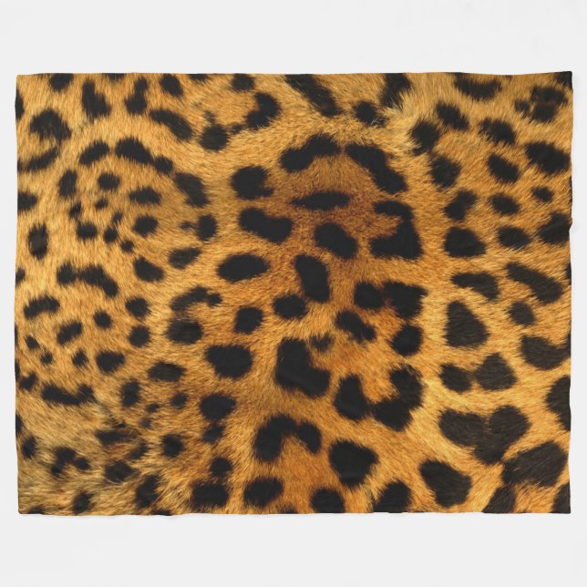 Cheetah Fur Pattern Fleece Blanket (Front (Horizontal))